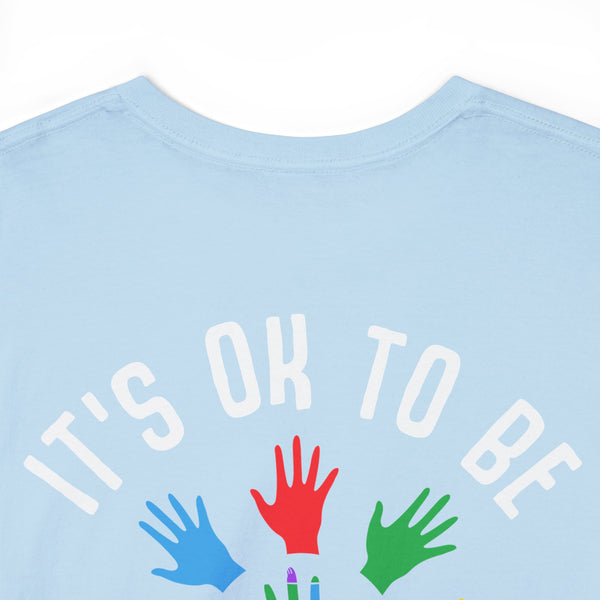 Autism Awareness "Be Kind" Plus Size Women Heavy Cotton Tee