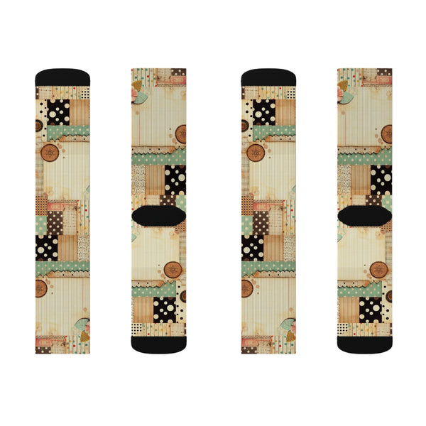 Vintage Polka Dots Sublimation Woman Socks