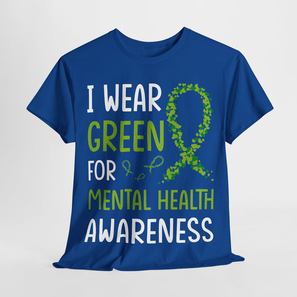"Mental Health Awareness" Woman Crewneck T-Shirt: Focus on the Good - Unisex Heavy Cotton Tee