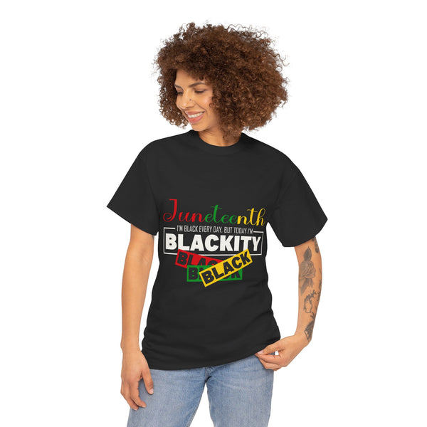 Juneteenth Blackity Plus Size Woman Heavy Cotton Tee