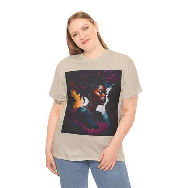 "Black Women" Woman Crewneck T-Shirt: Focus on the Good - Unisex Heavy Cotton Tee