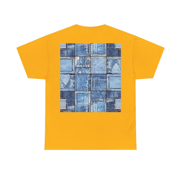 "Denim Dog Patch" Plus Size Women Heavy Cotton Tee T-shirt