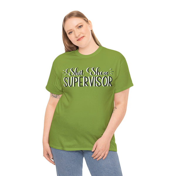 Sh*t Show Supervisor Plus Size Women Heavy Cotton Tee