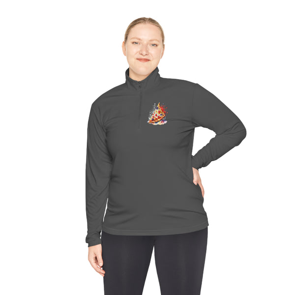 Pizza Woman Quarter-Zip Active Pullover