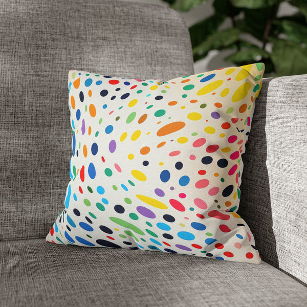 Spawn Polka Dots Spun Polyester Square Pillowcase