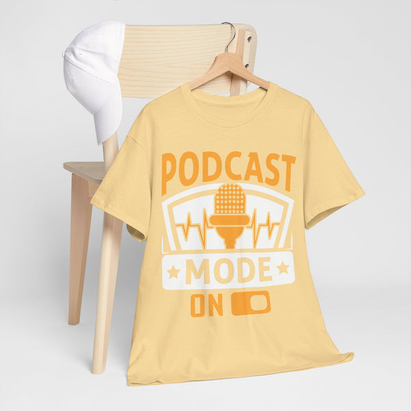 Podcast Mode On Plus Size Woman Heavy Cotton Tee