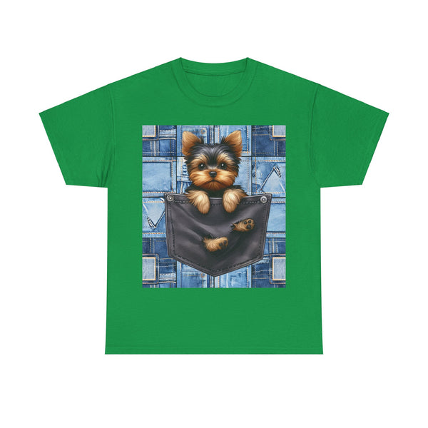 "Denim Dog Patch" Plus Size Women Heavy Cotton Tee T-shirt