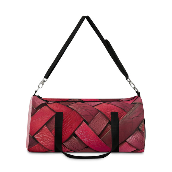 Pink Plat Faux Leather Women's' Duffel Gym Bag