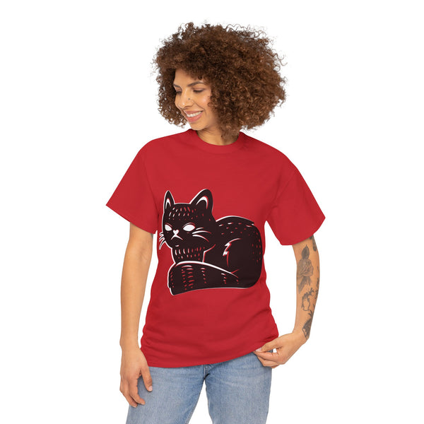 "Black Cat" Plus Size Women Heavy Cotton Tee T-Shirt
