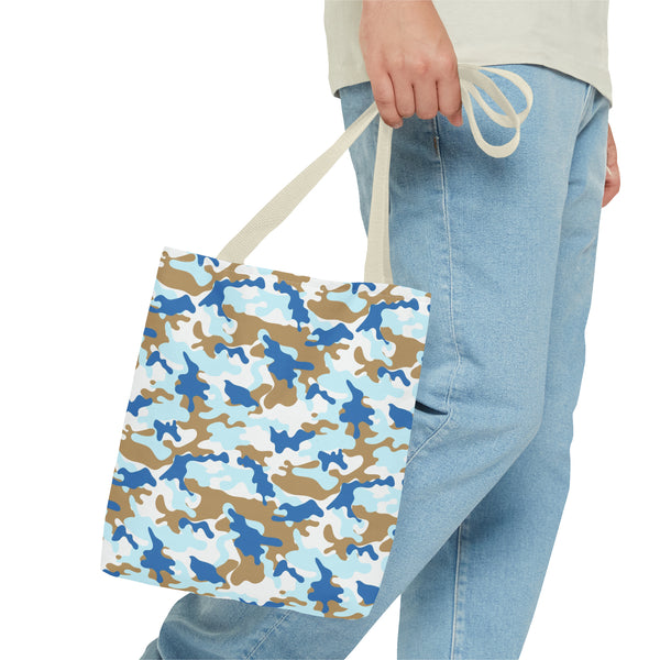 Blue Camo Reusable Tote Bag