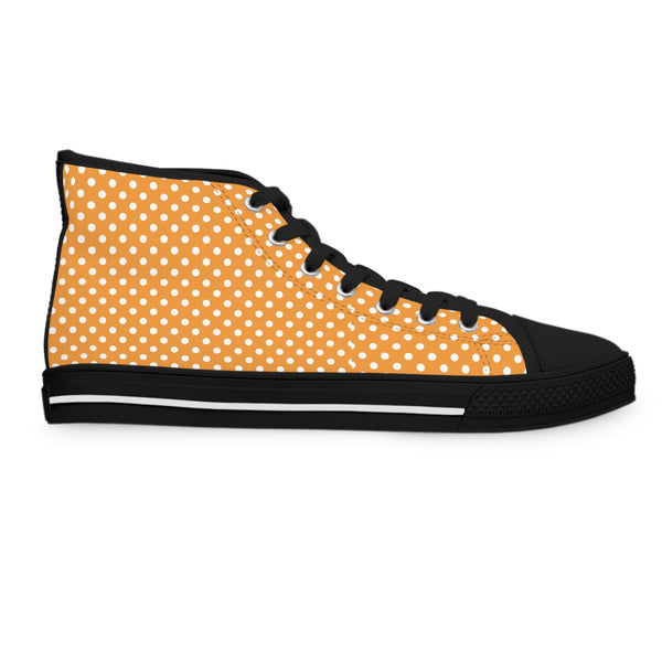 Warm Color Polka Dots Women's High Top Sneakers