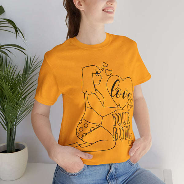 Body Positive Plus Size Woman Jersey Short Sleeve Tee T-Shirt