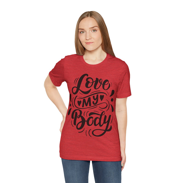 "Body Positivity" Quotes Plus Size Woman Jersey Short Sleeve Tee T-Shirt