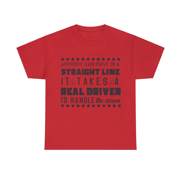 Anyone can Drive, Not handle Curves Plus Size Women Heavy Cotton Tee