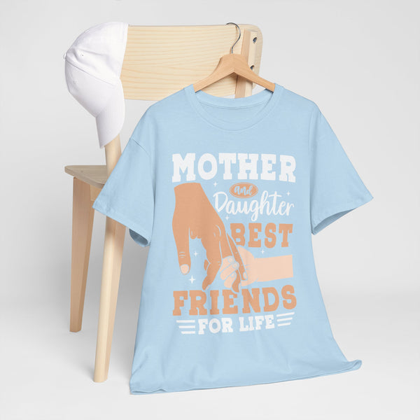 "Mom & Daughter Best Friends" Plus Size Women Heavy Cotton Tee T-Shirt
