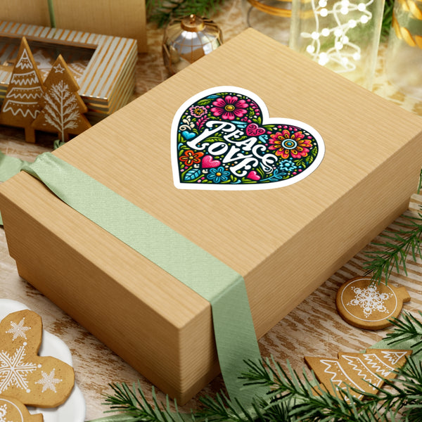 Peace & Love Kiss-Cut Stickers