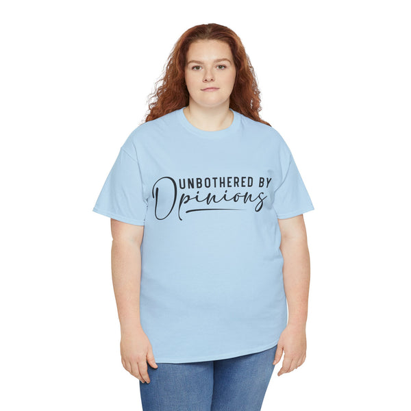 "Unbothered By Opinions" Plus Size Women Heavy Cotton Tee