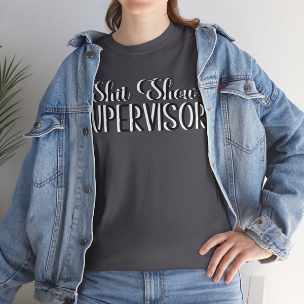 Sh*t Show Supervisor Plus Size Women Heavy Cotton Tee