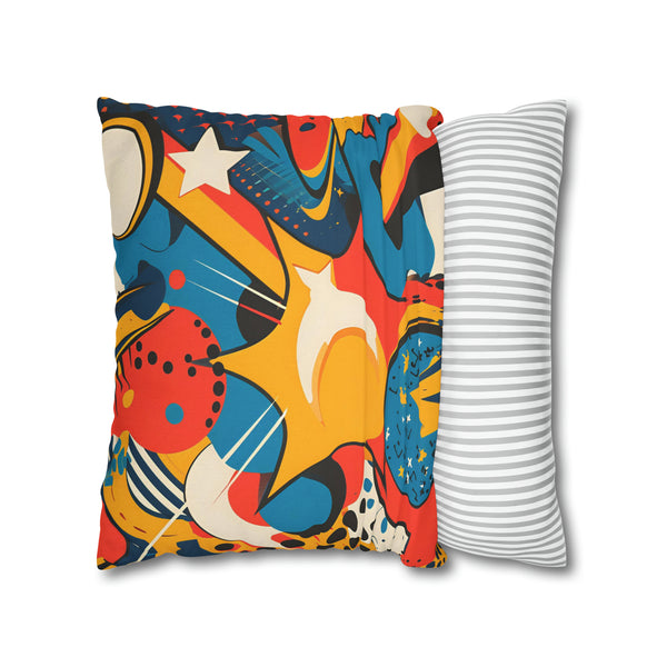 Cartoon Spun Polyester Square Pillowcase
