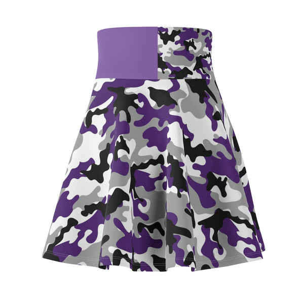 Purple Camo Women's Skater Skirt