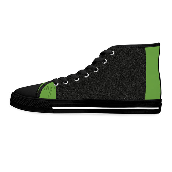 Green/Black Women's High Top Sneakers