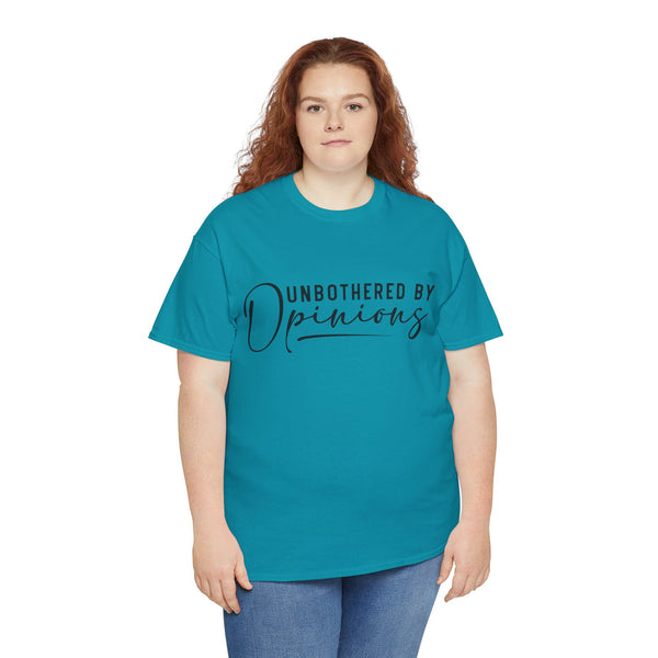 "Unbothered By Opinions" Plus Size Women Heavy Cotton Tee