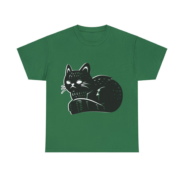 "Black Cat" Plus Size Women Heavy Cotton Tee T-Shirt