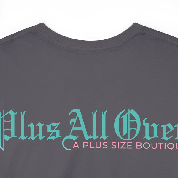 "Plus All Over" Plus Size Women Heavy Cotton Tee T-shirt