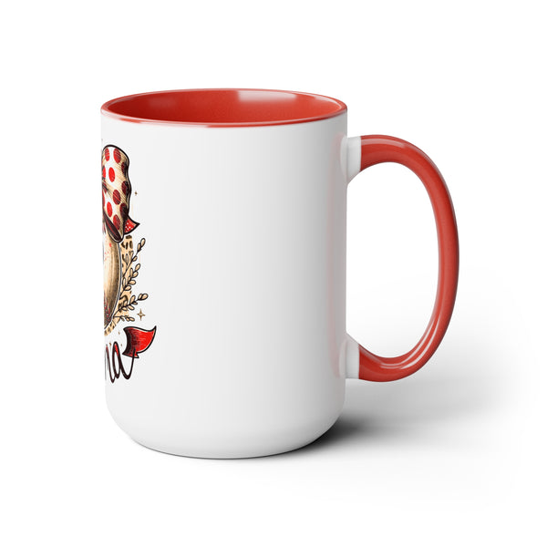 Baseball Mama "Mother's Day" Two-Tone Coffee Mugs Cup, 15oz