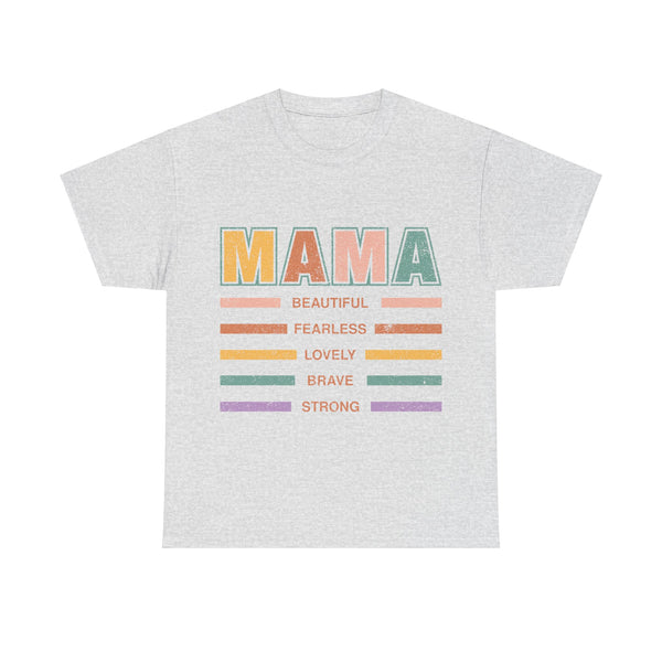 "Mama is Beautiful" Plus Size Women Heavy Cotton Tee T-Shirt
