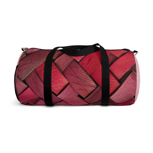 Pink Plat Faux Leather Women's' Duffel Gym Bag