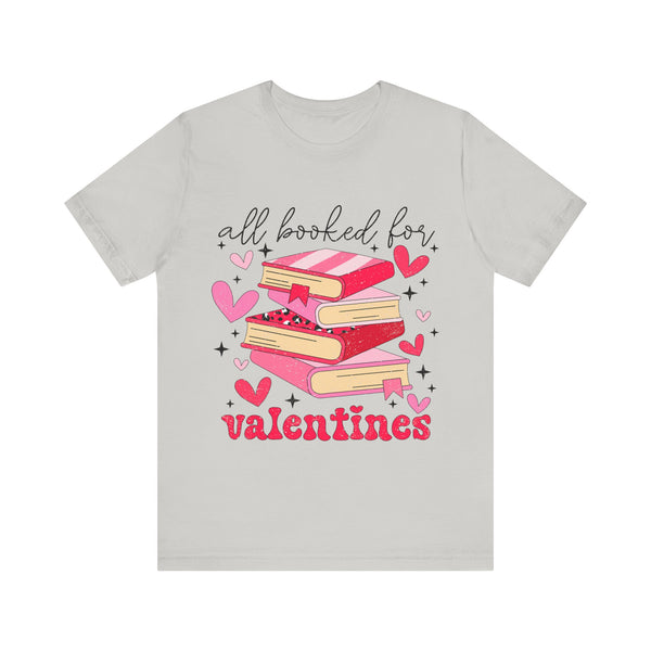 "All books for Valentines"- Woman's Jersey Short Sleeve Tee