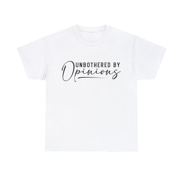"Unbothered By Opinions" Plus Size Women Heavy Cotton Tee