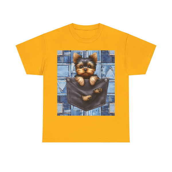 "Denim Dog Patch" Plus Size Women Heavy Cotton Tee T-shirt