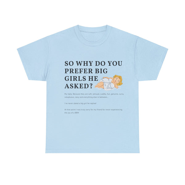 Why Big Girls Plus Size Women Heavy Cotton Tee