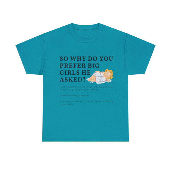 Why Big Girls Plus Size Women Heavy Cotton Tee