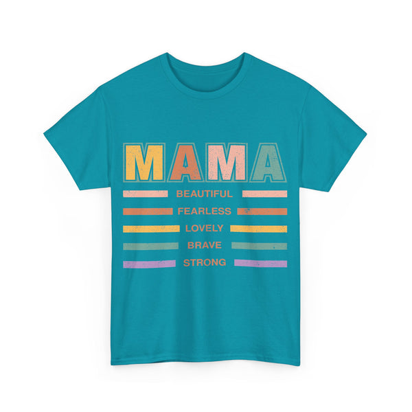 "Mama is Beautiful" Plus Size Women Heavy Cotton Tee T-Shirt