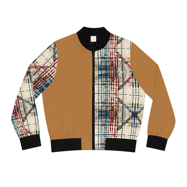 Historical Plaid Women's Bomber Jacket