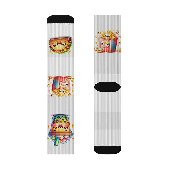Kawaii Comfort Food Sublimation Woman Socks