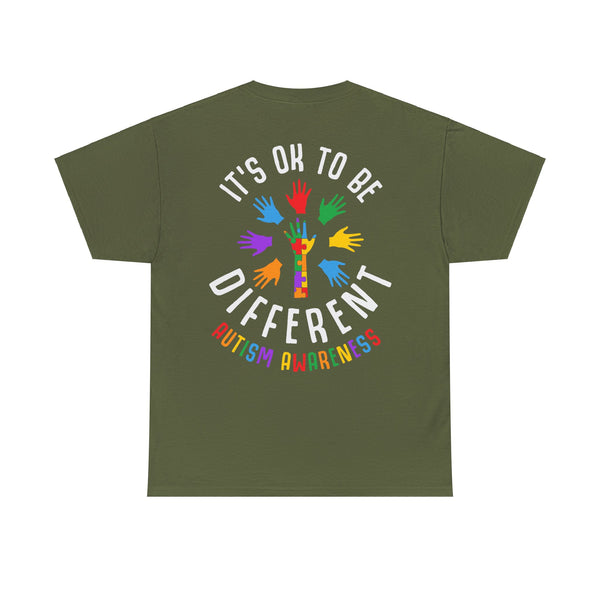 Autism Awareness "Be Kind" Plus Size Women Heavy Cotton Tee