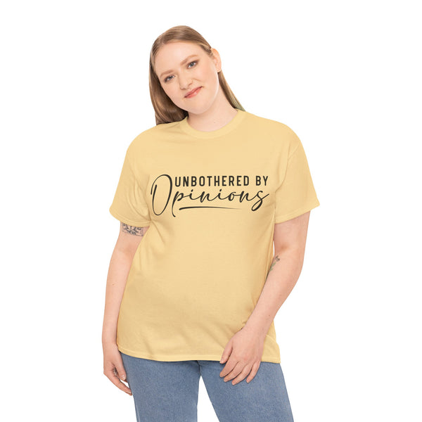 "Unbothered By Opinions" Plus Size Women Heavy Cotton Tee
