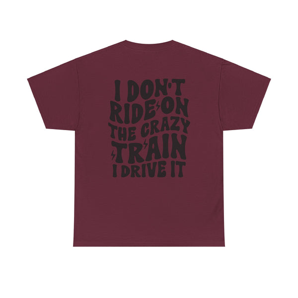 Ride the Train Women Heavy Cotton Tee T-Shirt