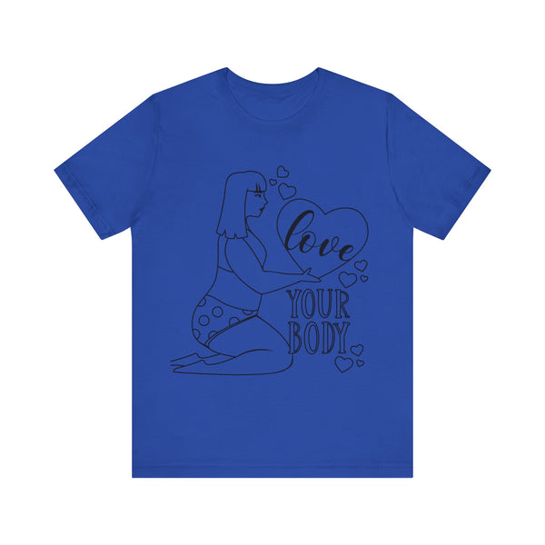 Body Positive Plus Size Woman Jersey Short Sleeve Tee T-Shirt