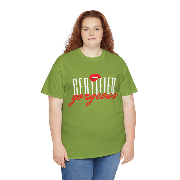 Certified Gorgeous Plus Size Women Heavy Cotton Tee