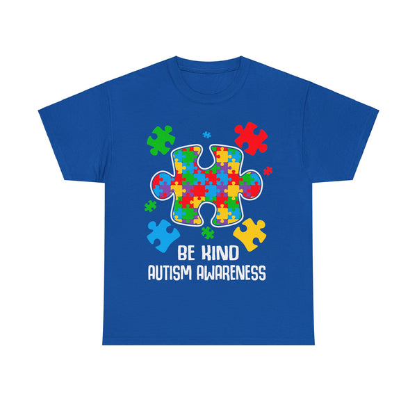 Autism Awareness "Be Kind" Plus Size Women Heavy Cotton Tee