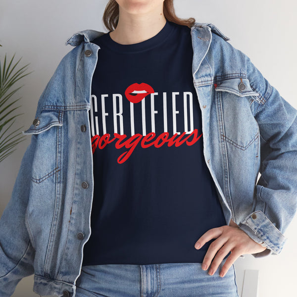 Certified Gorgeous Plus Size Women Heavy Cotton Tee