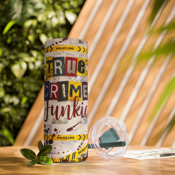 True Crime Junkie Maars Maker Skinny Matte Tumbler, 20oz