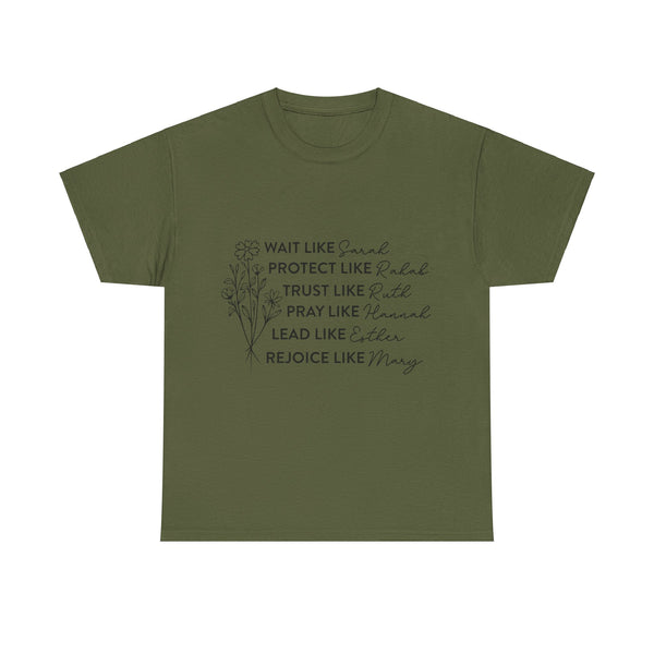 "Women of the Bible" Woman Crewneck T-Shirt: Focus on the Good - Unisex Heavy Cotton Tee