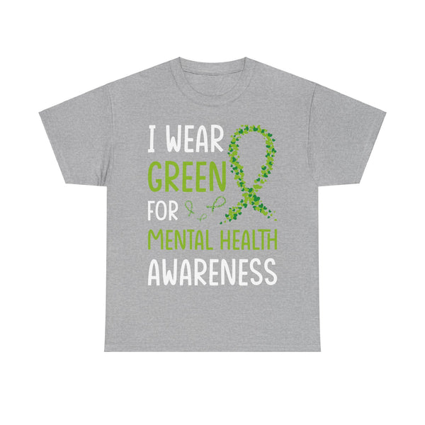 "Mental Health Awareness" Woman Crewneck T-Shirt: Focus on the Good - Unisex Heavy Cotton Tee