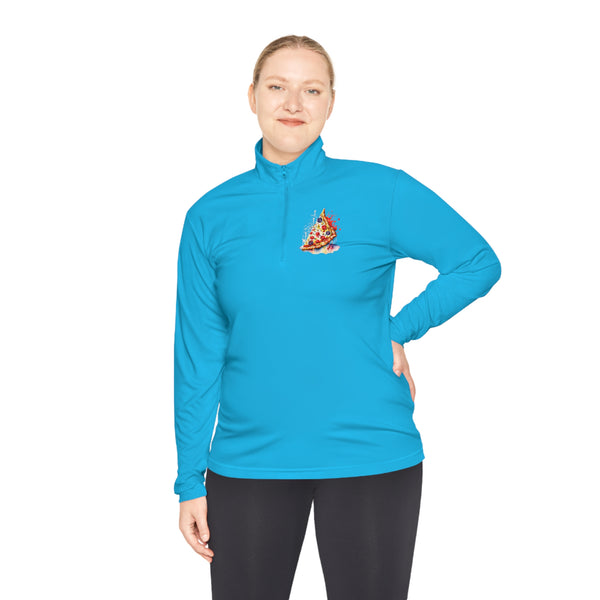Pizza Woman Quarter-Zip Active Pullover